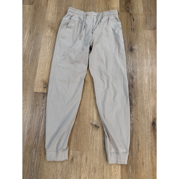 Lululemon Lab Other - Lululemon Lab Mens Light Grey Grid Textured Tapered Jogger Pants Size M